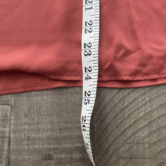 New With Tags Revolve Krisa Smocked Turtleneck Blouse, Rust Size Medium - Picture 12 of 14